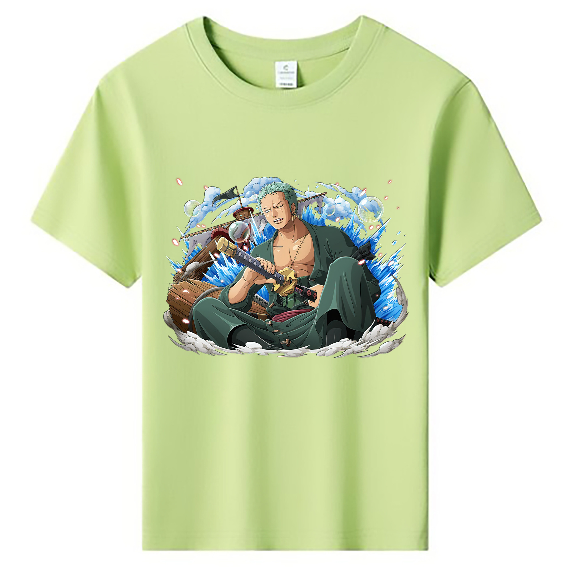 ワンピース ロロノア・ゾロ ONE PIECE Roronoa Zoro 綿100％キッズTシャツ（フロントプリント）